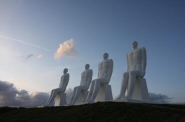 denmark, esbjerg, the man on the sea, sculptures, white, esbjerg, esbjerg, esbjerg, esbjerg, esbjerg