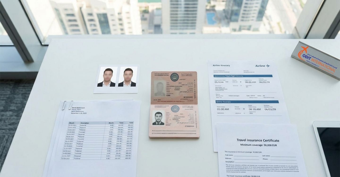 schengen visa from dubai-gather docs