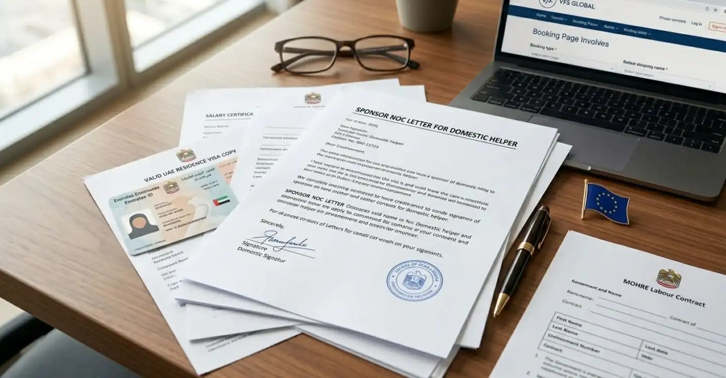 Schengen Visa for Nanny & Maid from the UAE -documents checklist